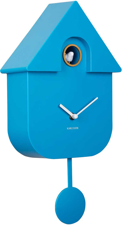Karlsson Wanduhr 41x21,5x8,5 cm Kunststoff • Modernes Design • Kuckucksruf