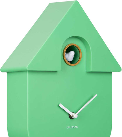 Karlsson Wanduhr 41x21,5x8,5 cm Kunststoff • Moderne Kuckucksfunktion • Automatische Nachtabschaltung