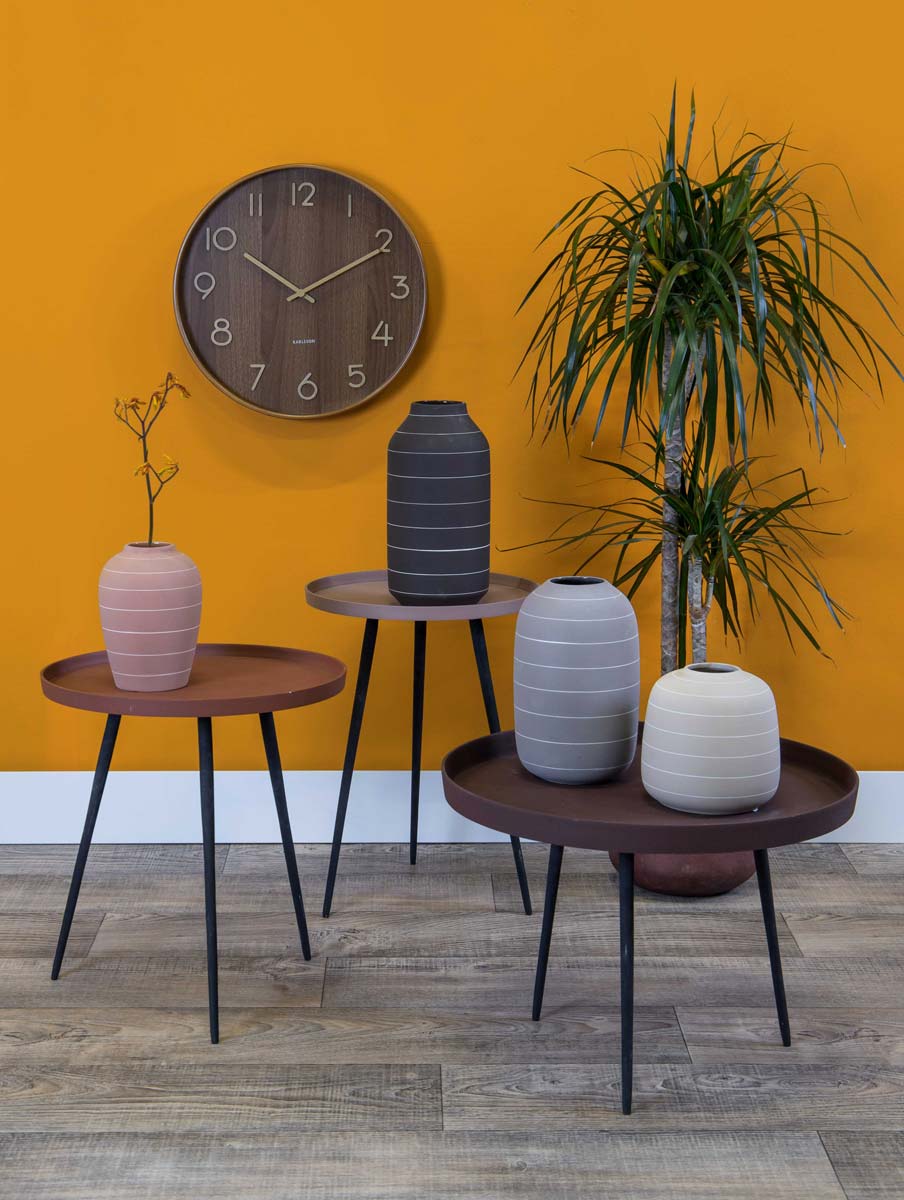 Karlsson Wanduhr 40x40x4,5 cm Holz • Modernes Design • Geräuscharmes Quarzuhrwerk