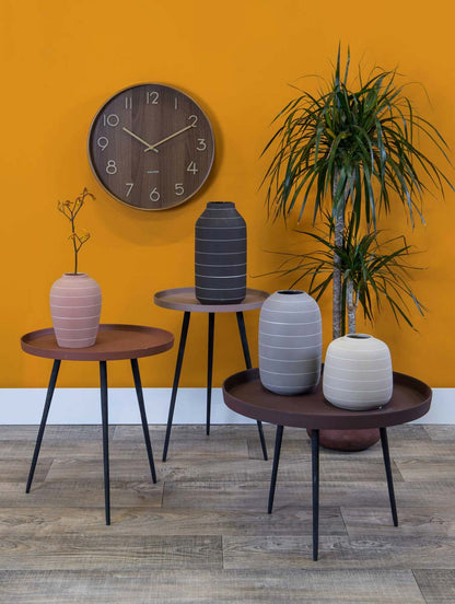 Karlsson Wanduhr 40x40x4,5 cm Holz • Modernes Design • Geräuscharmes Quarzuhrwerk