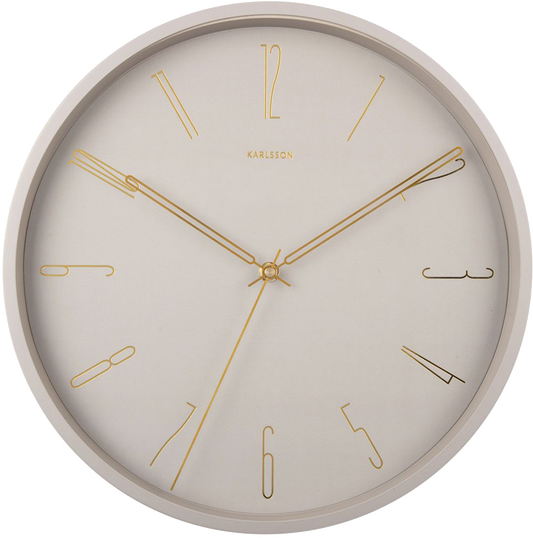 moderne Wanduhr Graubraun - Karlsson Modell: KA5898WG
