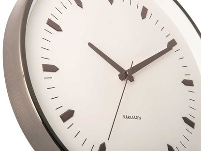 Karlsson Wanduhr 35x35x5,5 cm Metall • Modernes Design • Roségoldene Akzente