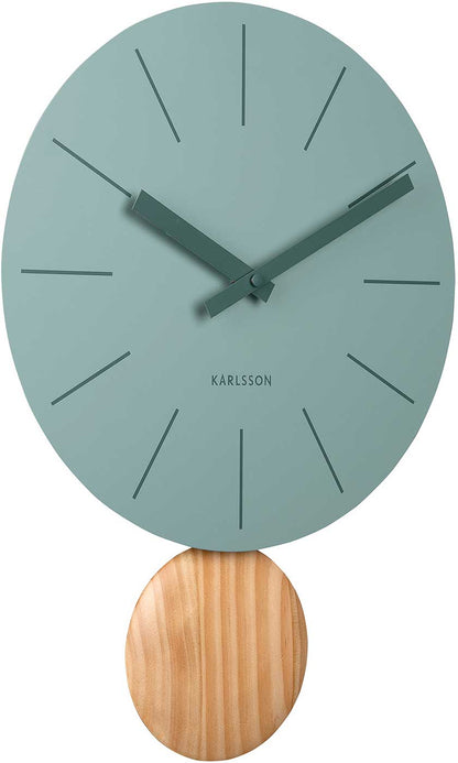 Karlsson Wanduhr 41x30x1,5 cm Stahl • Modernes Design • Präzises Quarzuhrwerk