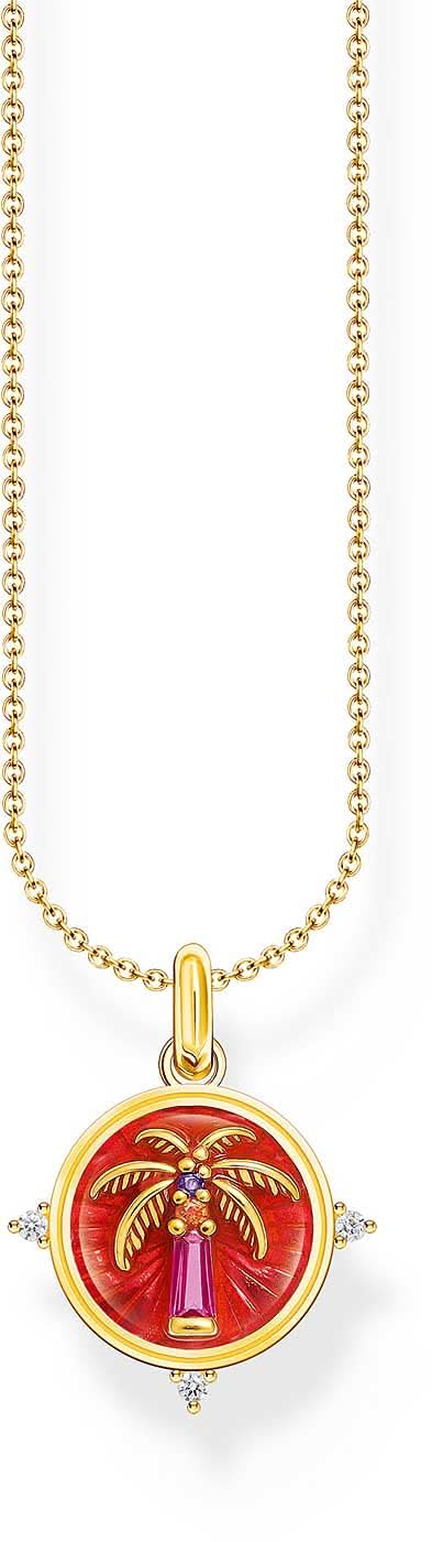 Necklace with round palm pendant - Thomas Sabo Model: KE2204-471-7