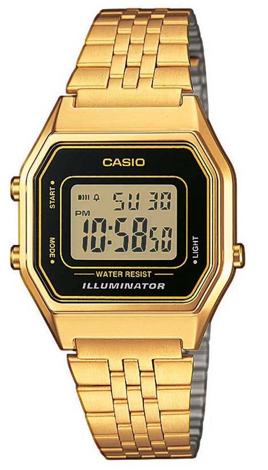 Casio Vintage LA680WEGA-1ER Uhr • Gold • Alarm & Stoppuhr