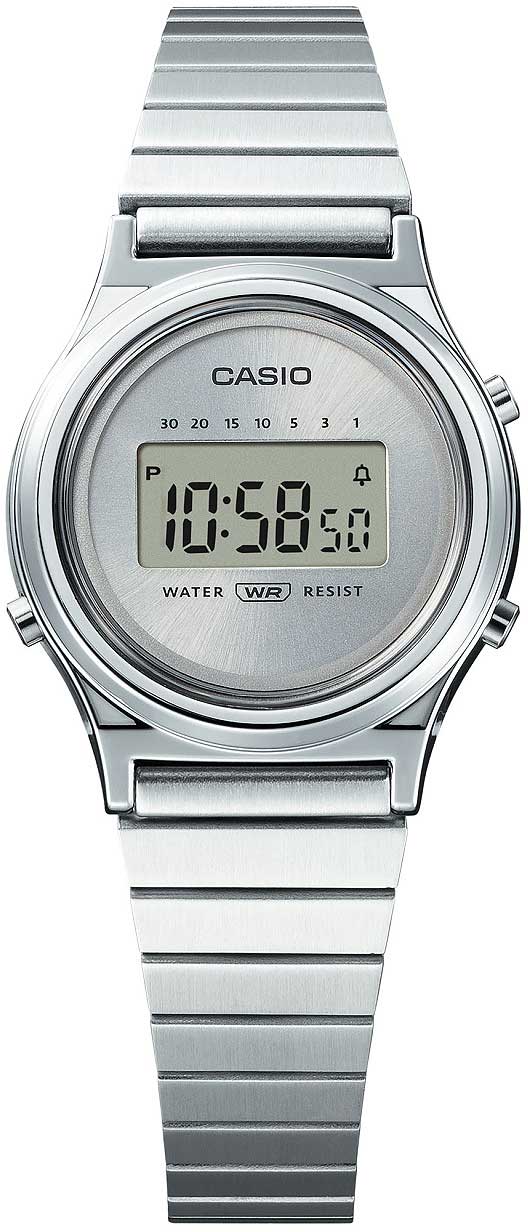 Casio Vintage A700WEMG-9AEF Damen Uhr • Digitales Quarzwerk • Edelstahl-Mesharmband