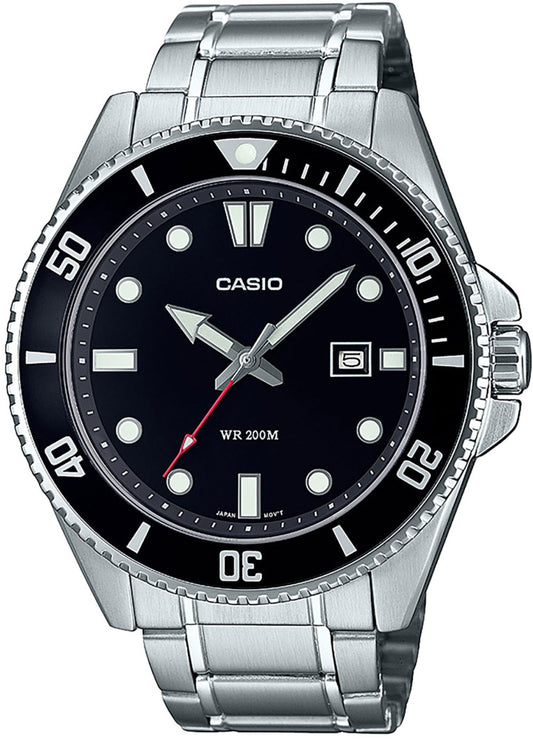 Casio Collection MDV-107D-1A1VEF Herrenuhr • Sportliches Taucher-Design • 20 Bar Wasserdichtigkeit