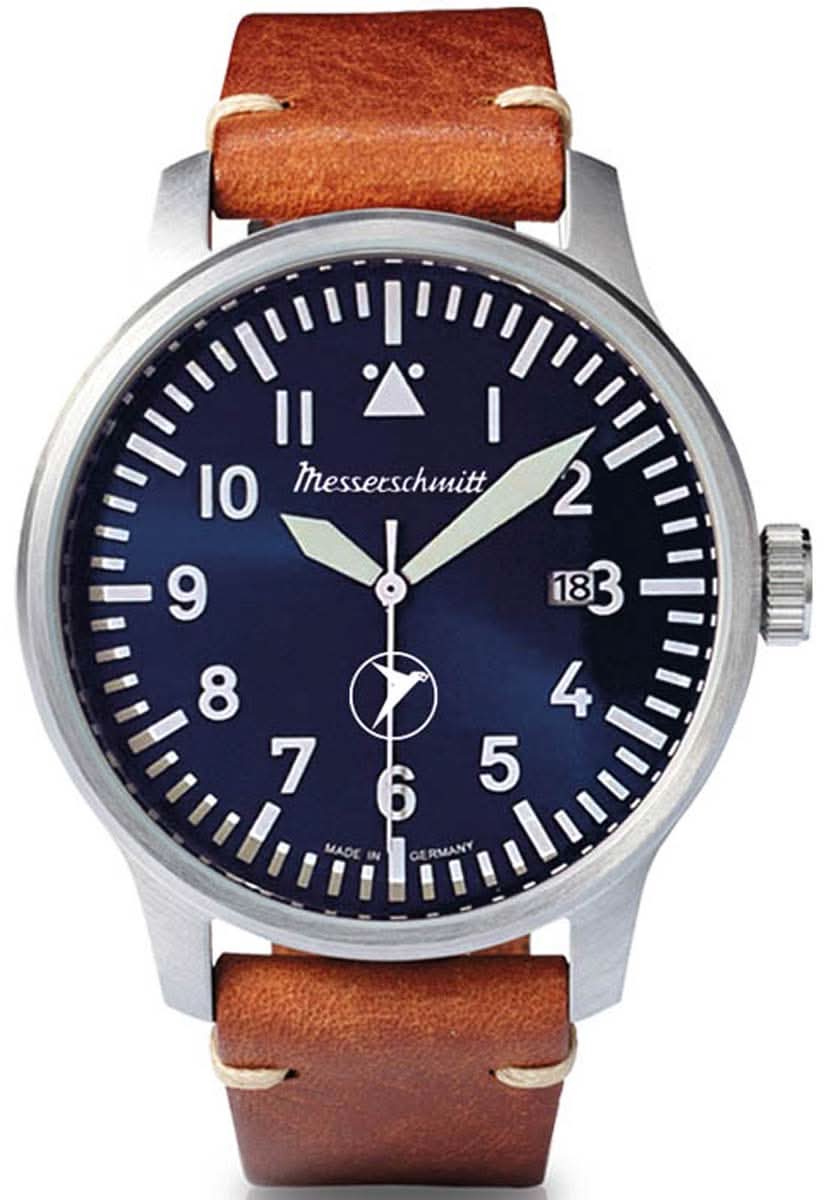 Messerschmitt Flieger ME-6332BLVin Herrenuhr • Made in Germany • Historisches Design