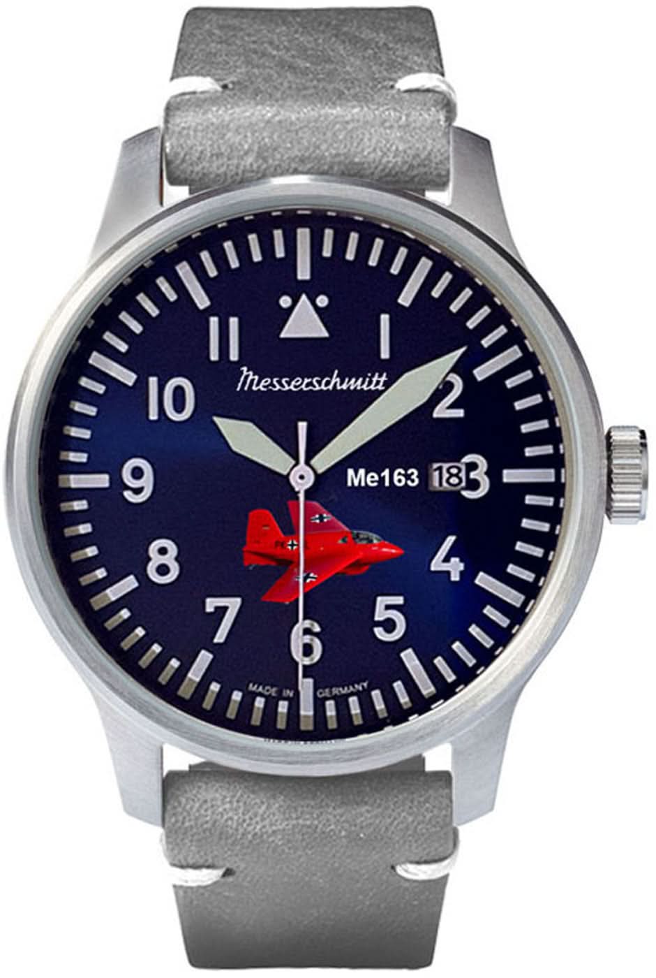 Messerschmitt Komet 163 ME163-80-1 Men's Watch • Swiss Quartz Movement • Mineral Glass