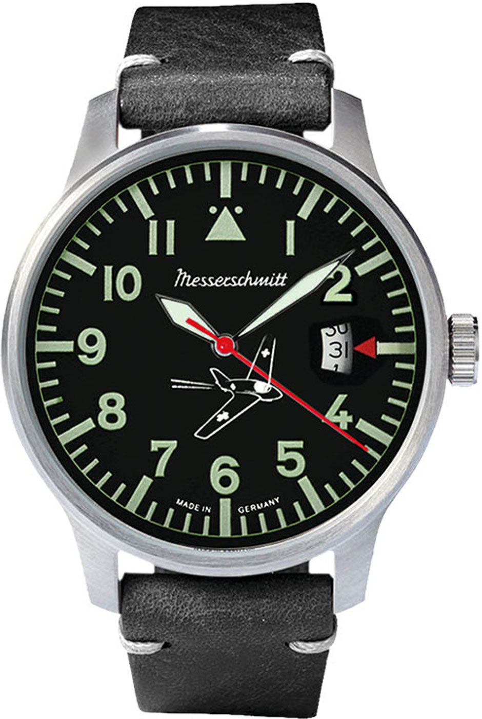 Messerschmitt Komet 163 ME163-80-2 Herren Uhr • Präzises Quarzwerk • Robustes Edelstahlgehäuse