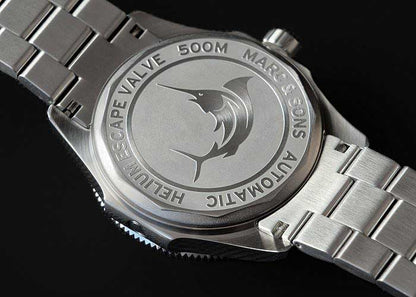 Marc & Sons Classic Diver Black MSD-051-01-S Herren Uhr • Automatikwerk • Saphirglas