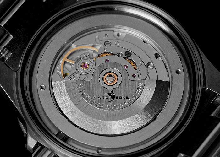 Marc & Sons Classic Diver MSD-051-03-S Men's Watch • Automatic Movement • Sapphire Crystal