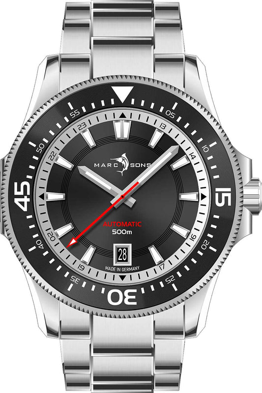 Military Diver Black White - Marc and Sons Modell: MSD-051-09