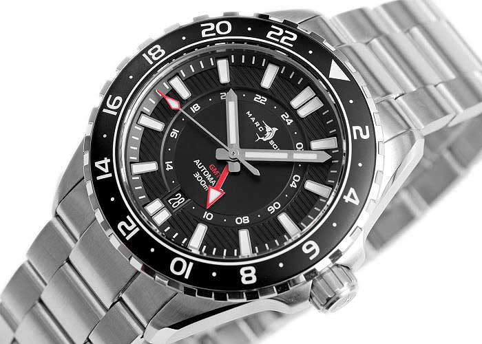 Marc & Sons GMT II MSG-008-01 Men's Watch • Automatic • Sapphire Crystal