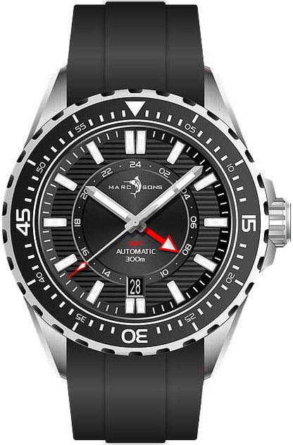 Marc & Sons GMT II - D MSG-008-09 Men's Watch • Automatic Movement • Sapphire Crystal