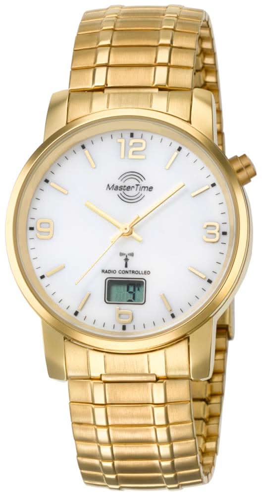 Master Time Basic MTGA-10312-12M Herren Uhr • Funkgesteuert • Präzises Quarzwerk