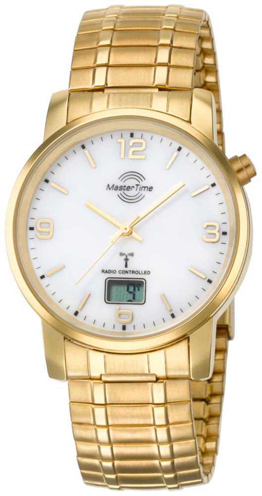 Master Time Basic MTGA-10312-12M Herren Uhr • Funkgesteuert • Präzises Quarzwerk