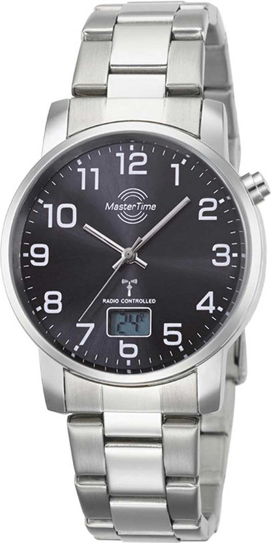 Master Time Basic MTGA-10694-21M Herren Uhr • Funk • Edelstahl