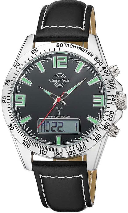 Master Time Sporty Big Date MTGA-10873-22L Herren Uhr • Präzise Funksteuerung • Ewiger Kalender