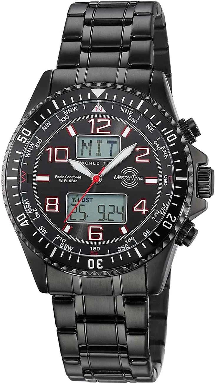 Master Time World Timer MTGA-10921-22M Herren Uhr • Funk • Weltzeit