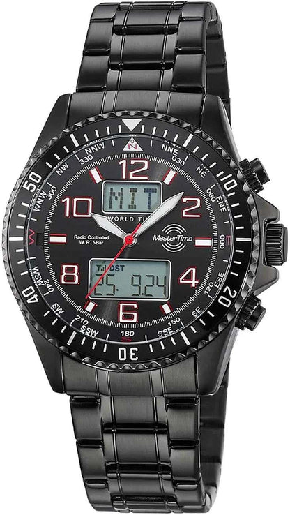 Master Time World Timer MTGA-10921-22M Herren Uhr • Funk • Weltzeit