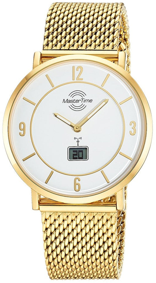 Herrenuhr Gold Edelstahl Milanaise Funk Quarz MTGA-10948-12M Elegant