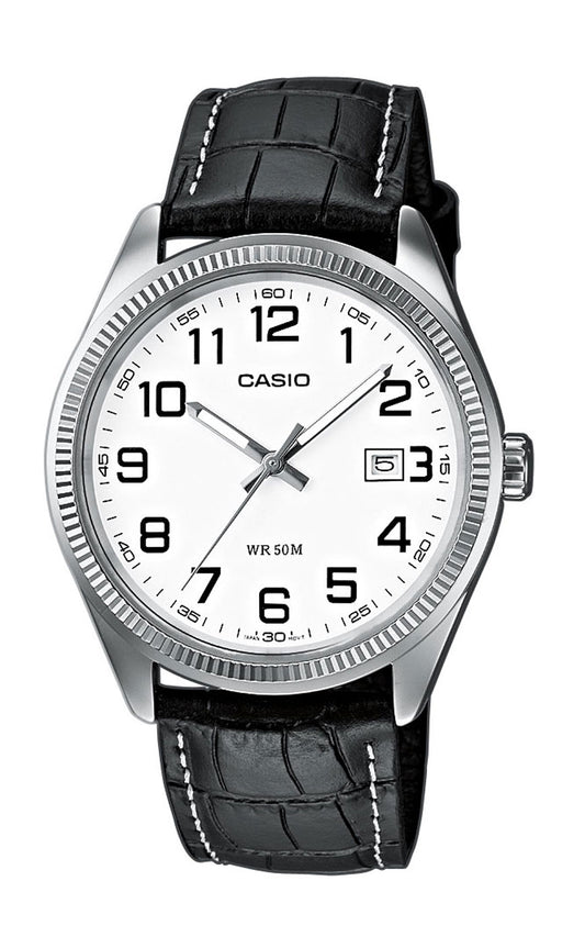 Casio Collection MTP-1302PL-7BVEF Herrenuhr • Klassisches Design • Elegantes Lederarmband