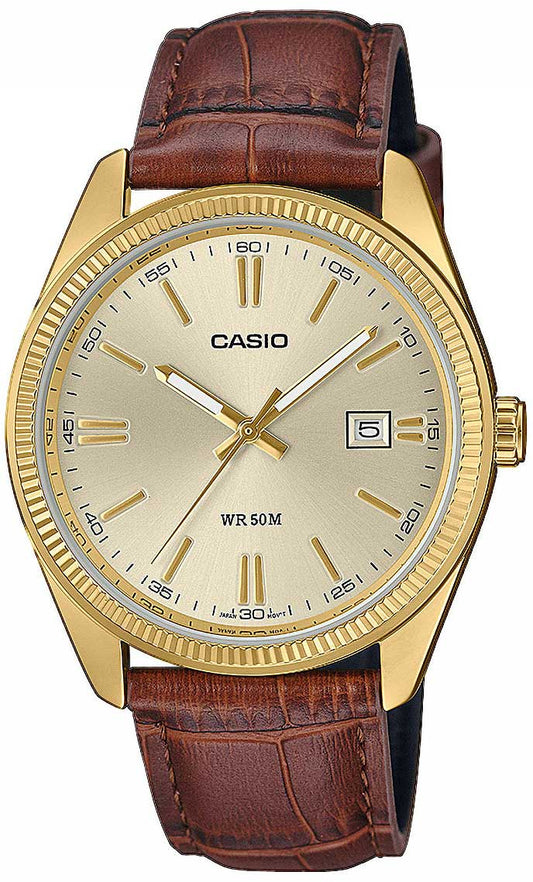 Casio Timeless MTP-1302PGL-9AVEF Herrenuhr • Riffellünette