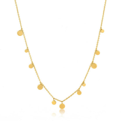 ANIA HAIE N005-01G Halskette mit kleinen Scheiben Anhängern