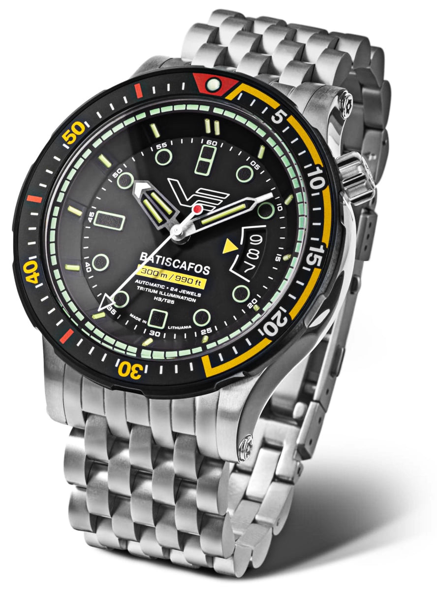 Vostok Europe Batiscafos NH35-511E767B Herrenuhr • Tritium-Beleuchtung • 30 ATM