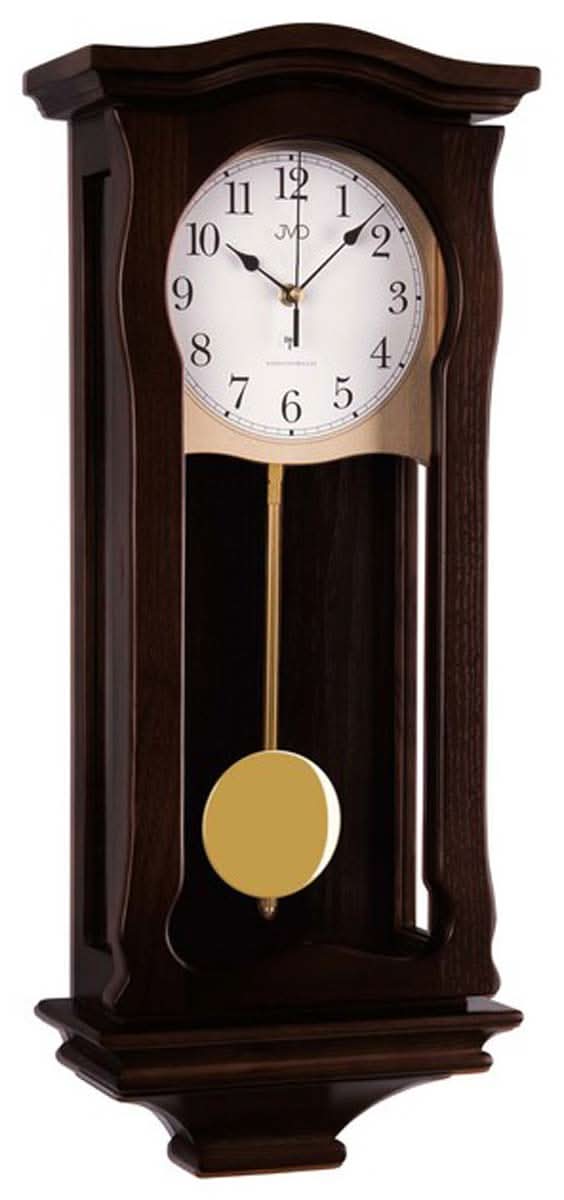 JVD Wanduhr 60x24x13 cm Holz • Funk-Uhrwerk • Pendeluhr