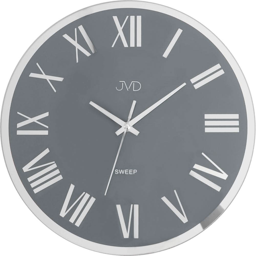 JVD Wanduhr 30 cm Ø Metall • Zeitloses Design • Leises Quarzwerk