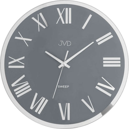 JVD Wanduhr 30 cm Ø Metall • Zeitloses Design • Leises Quarzwerk