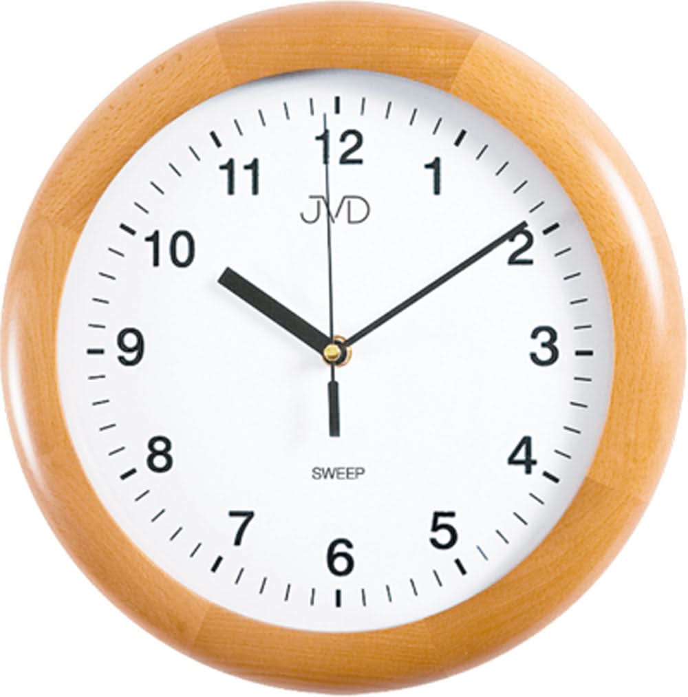 JVD Wanduhr 29,5x29,5x5 cm Kunststoff • Geräuschloses Quarz-Uhrwerk • Zeitloses Design