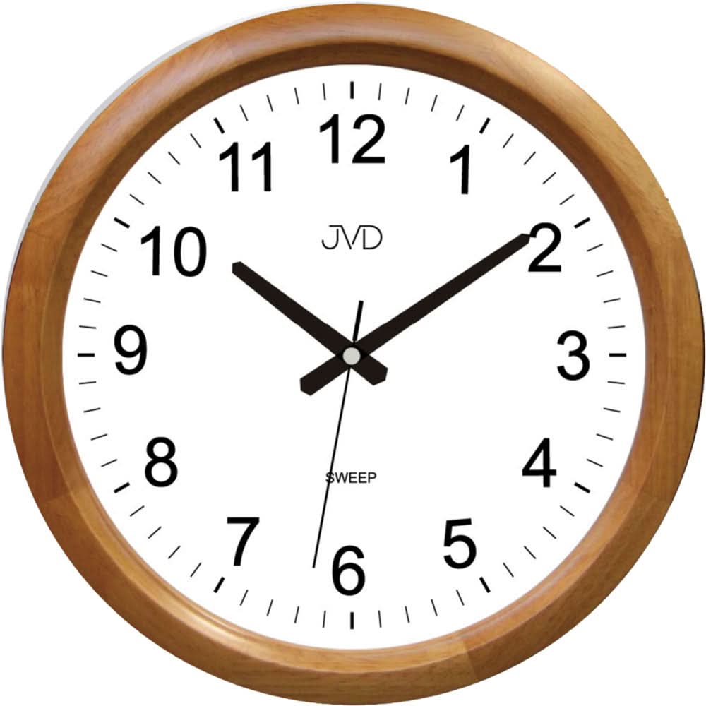 JVD Wanduhr 34x34x2,6 cm Holz • Leises Uhrwerk • Stilvolles Design