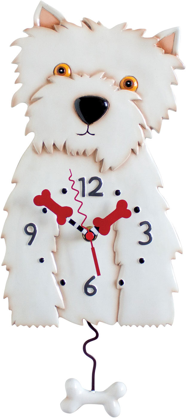 Allen Designs Wanduhr 41,9x29,2x5,1 cm Kunststoff • Mit Schwingpendel • Einzigartiges Vintage-Design