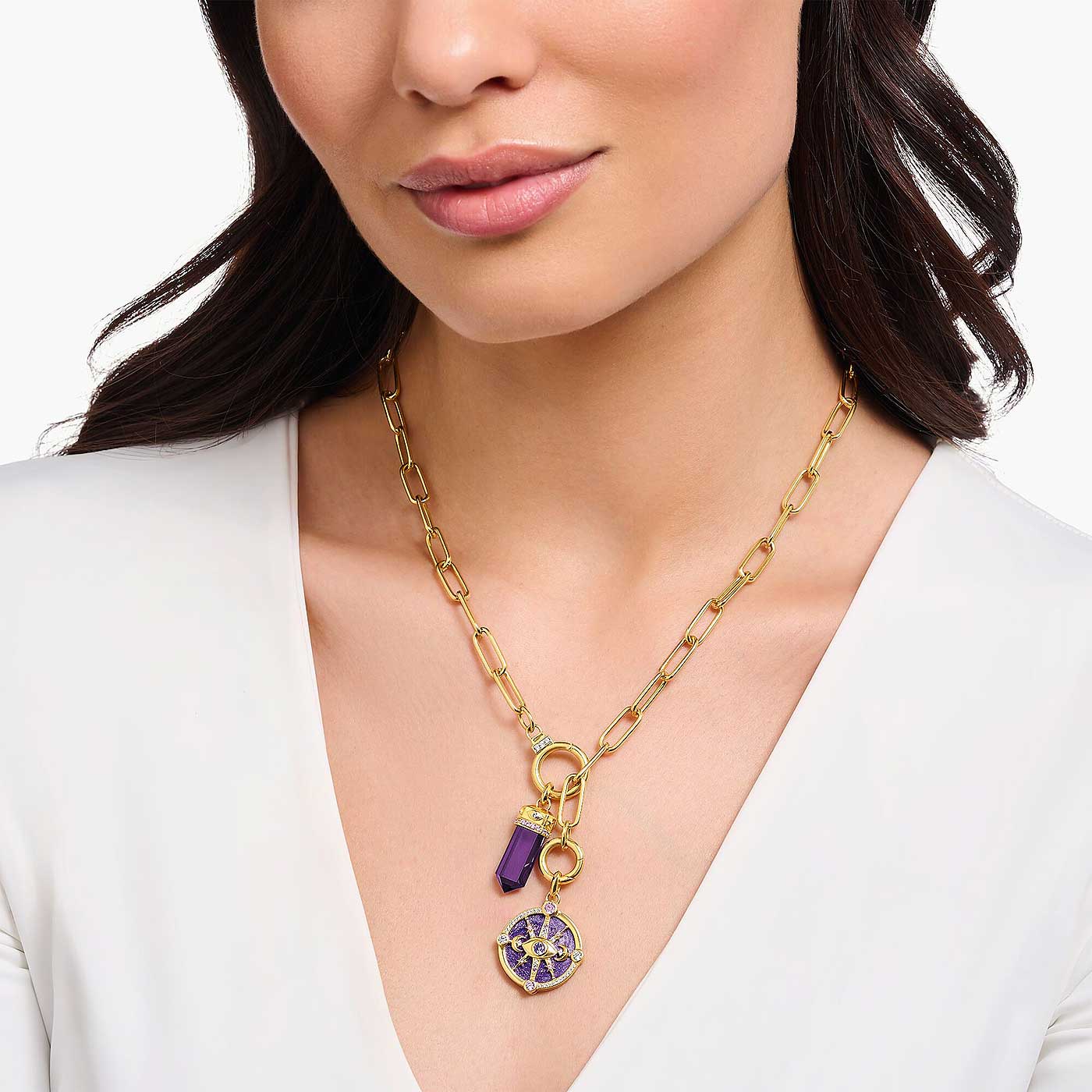 Ketten Anhänger mit Auge und kosmischen Details - Thomas Sabo Modell: PE956-565-13