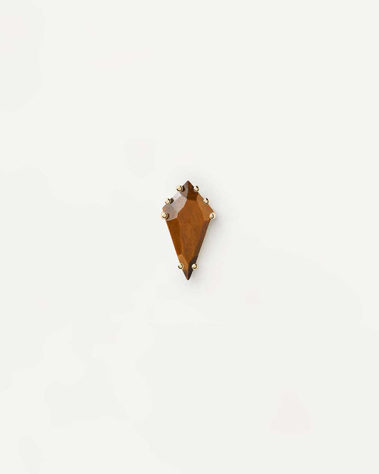 Akiro Einzel Ohrring mit Edelstein - 18K Goldplattierung