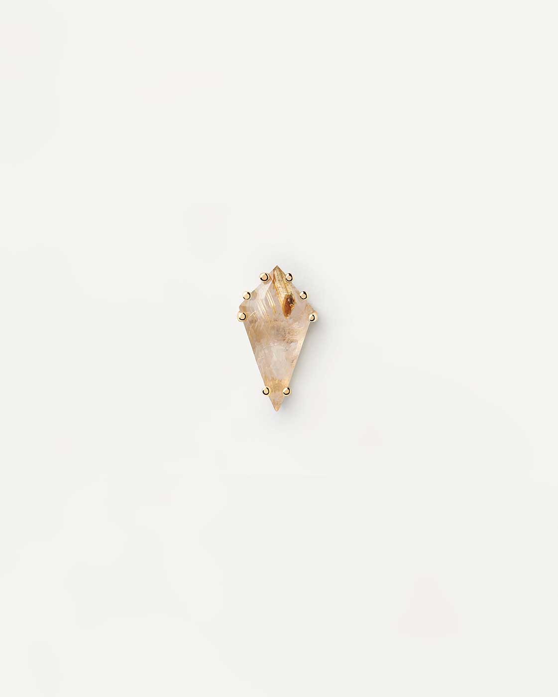 Akiro Single Earring with Gemstone - 18K Gold Plating