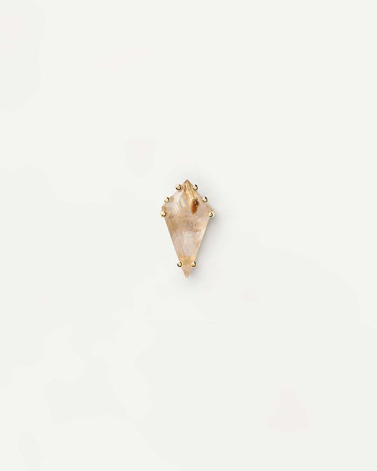 Akiro Einzel Ohrring mit Edelstein - 18K Goldplattierung