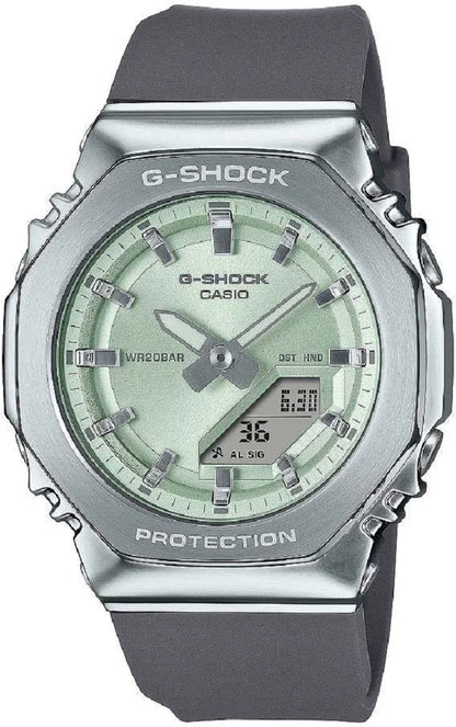 Casio G-Shock GM-S2110-3AER Damenuhr • Metal-Design • Grün