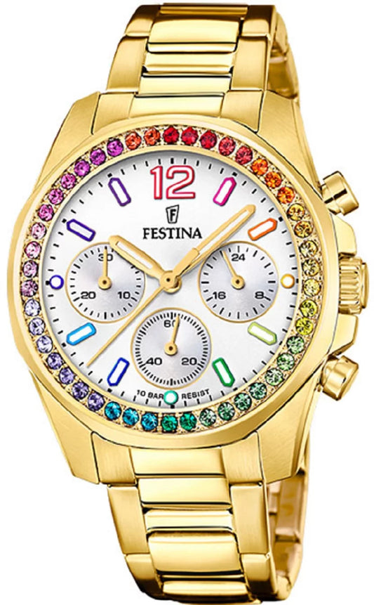Festina Boyfriend F20609/2 Damenuhr • Chronograph • 10 bar wasserdicht