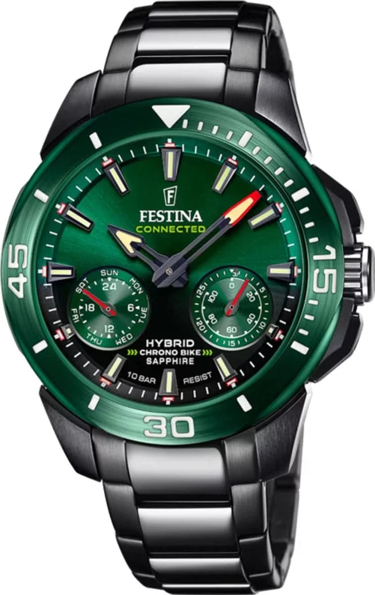 Festina Chrono Bike Connected F20646/1 Herrenuhr • Hybrid-Smartwatch • Saphirglas