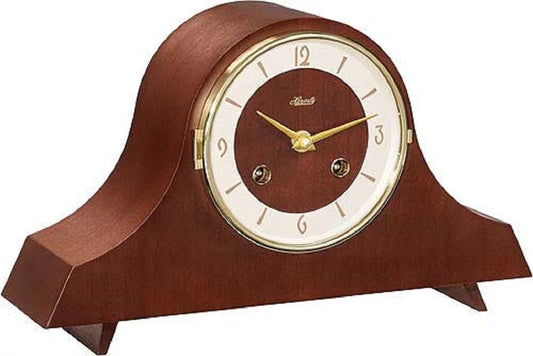 Hermle Tischuhr 19x31,5x11 cm Holz • Halbstunden-Glockenschlag • Mechanisches 8-Tage-Uhrwerk