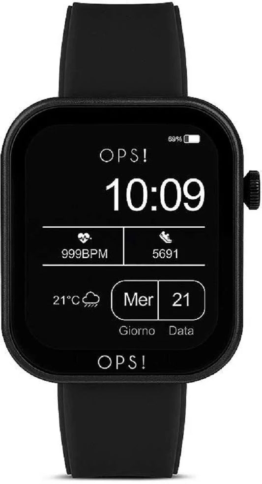 OPS! Active Call OPSSW-25 Unisex Smartwatch • Anrufannahme & Benachrichtigungen • Herzfrequenzmessung