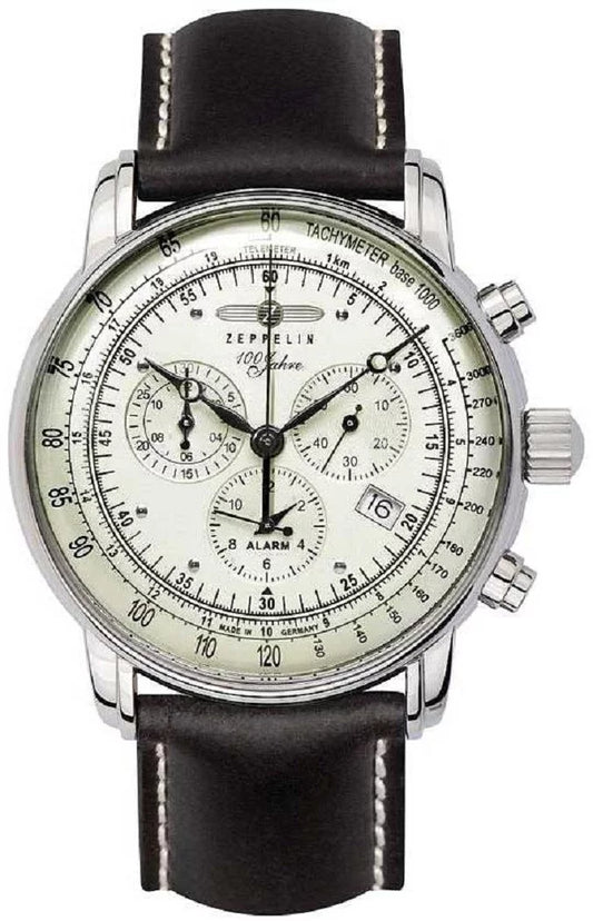 Zeppelin 100 Jahre 8680-3 Herrenuhr • Made in Germany • Retro-Look