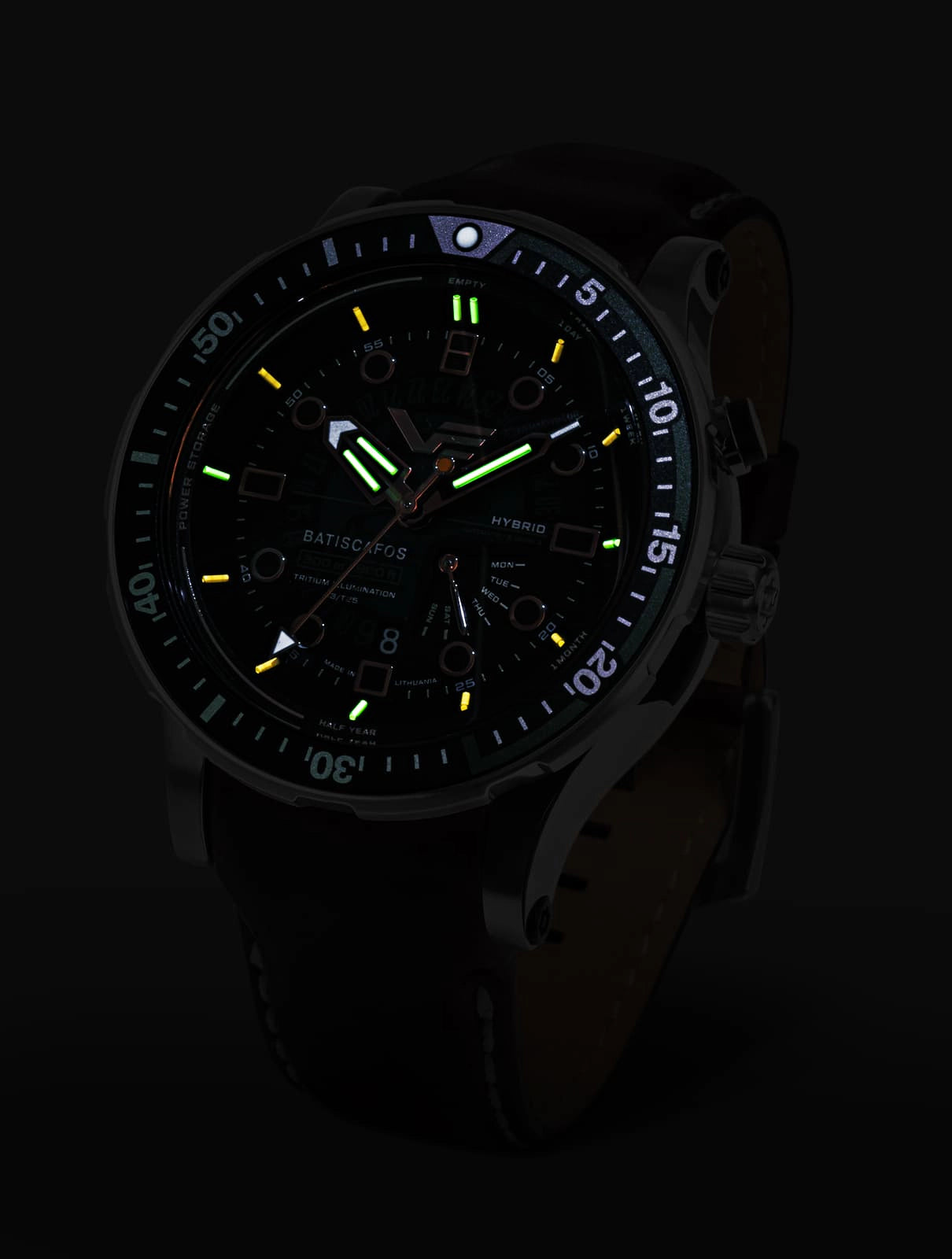 Vostok Europe Batiscafos PX84-511A770B Herrenuhr • Tritium-Röhrchen • 30 ATM