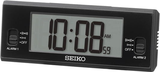 Digitalwecker Seiko Clocks QHL093K • Marathon-Timer Design • Alarm & Snooze