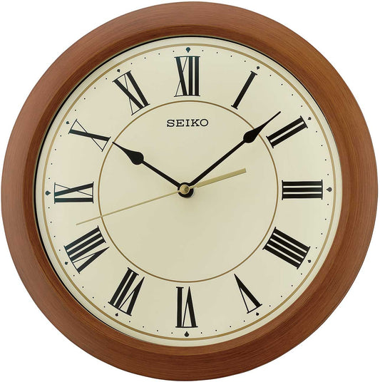 Seiko Wanduhr 30 cm Ø Kunststoff • Leises Quarzwerk • Römische Ziffern