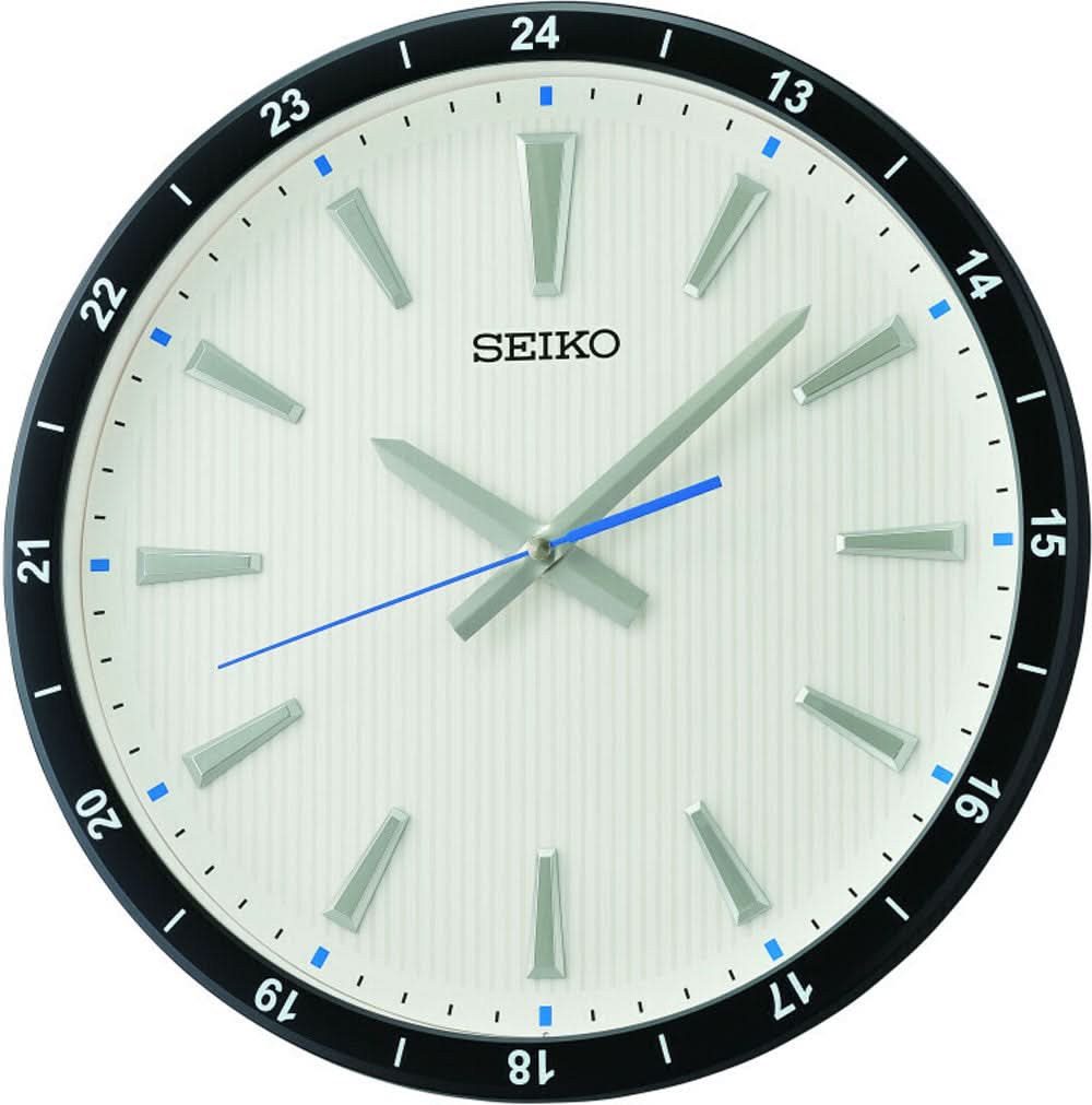 Seiko Wanduhr 35x35x4,5 cm Kunststoff • Leises Quarzwerk • Modernes Design